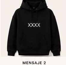 Sudadera conceptual negra, Mensaje 02
