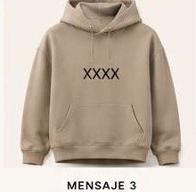 Sudadera conceptual color arena, Mensaje 03