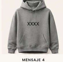 Sudadera conceptual gris, Mensaje 04